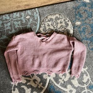Crop cute sweater
